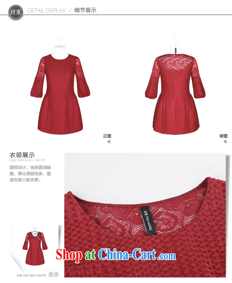 The Mak larger women 2015 spring new thick mm stylish sweet elegant lace dress 951102970 red 4 XL pictures, price, brand platters! Elections are good character, the national distribution, so why buy now enjoy more preferential! Health