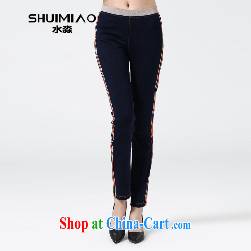 Water with larger graphics thin female spring new 2015 high waist jeans Korean casual women pants S CW 15 4346 Tibet, 3 XL