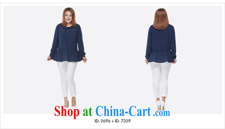 MSSHE XL ladies' 2015 spring lace-up waist doll for long-sleeved snow woven shirts clearance 2696 blue 3 XL pictures, price, brand platters! Elections are good character, the national distribution, so why buy now enjoy more preferential! Health