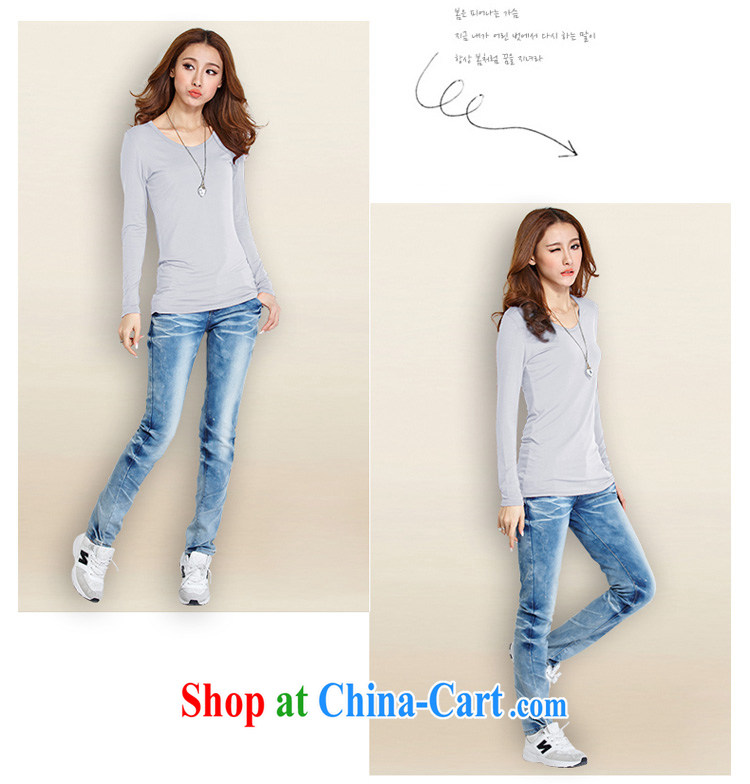 The ink marks spring 2015 new, larger female Korean version mm thick and indeed increase, simple round-collar long-sleeved Solid Color beauty T-shirt solid T-shirt military green M (recommendations 85 - 100 jack) pictures, price, brand platters! Elections are good character, the national distribution, so why buy now enjoy more preferential! Health