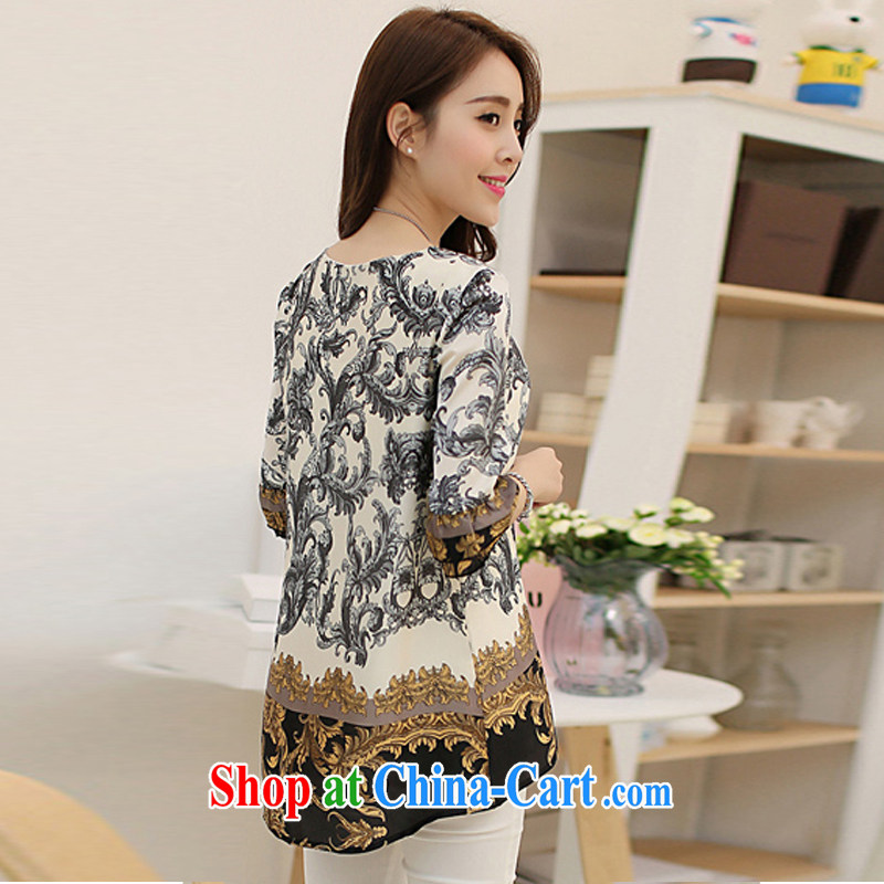 In accordance with South Korea Connie 2015 women on the new larger female, snow cuff woven shirts 1170 photo color 5 XL, Korea according to Connie (Hanye Ninie), shopping on the Internet