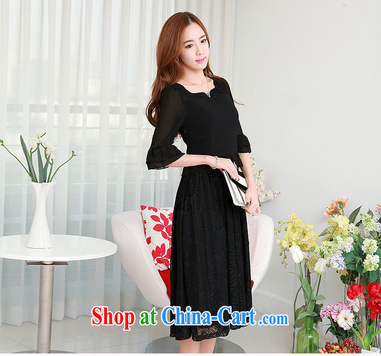 Constitution, spring 2015 new Korean antique lace 7 cuff Phoenix lace stitching XL female snow woven dresses thick mm large, long skirt black 4XL 165 - 180 Jack pictures, price, brand platters! Elections are good character, the national distribution, so why buy now enjoy more preferential! Health