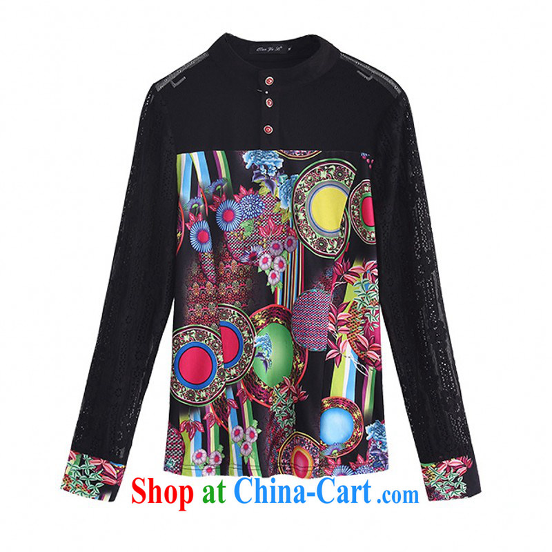 Constitution, colorful new 2015 spring and ventricular hypertrophy, shirt thin yarn snow woven shirts thick mm stylish stamp solid T-shirt shirt OL graphics thin black 4 XL approximately 175 - 190 jack, constitution, Jacob (QIANYAZI), online shopping