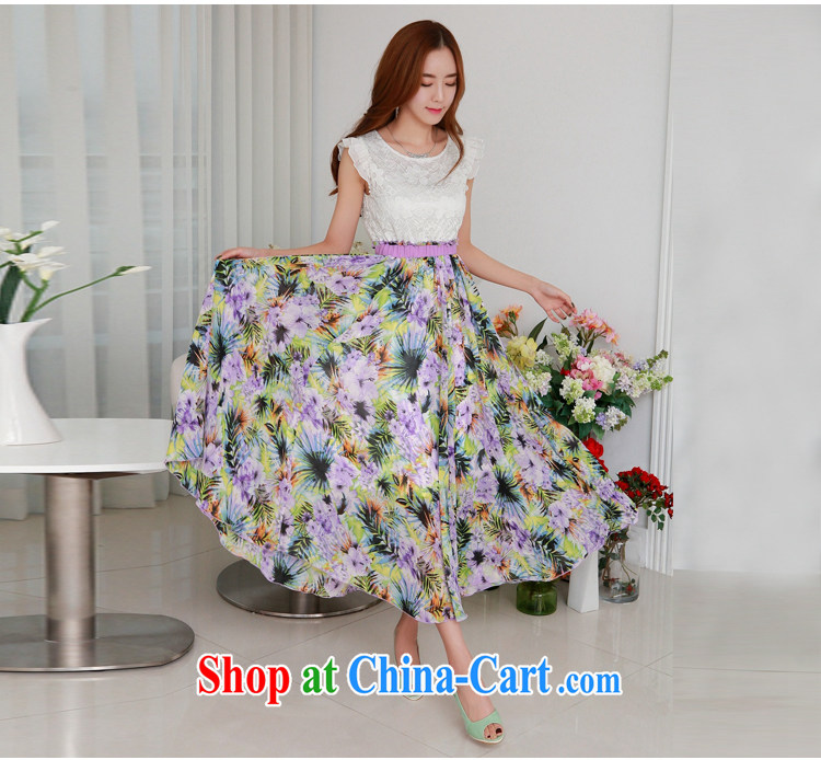Constitution, 2015 female spring new and ventricular hypertrophy, only the US lace stitching large snow woven softness stamp long skirt thick mm leisure beach dresses purple XL 4 175 - 190 Jack pictures, price, brand platters! Elections are good character, the national distribution, so why buy now enjoy more preferential! Health