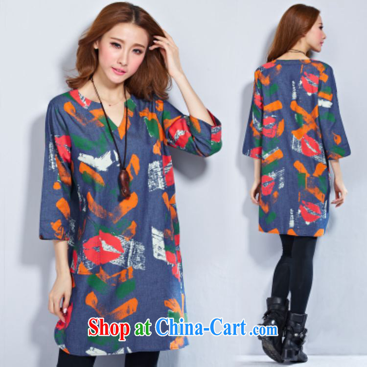 Pixel-set 2015, Spring and Autumn and the Korean leisure loose the code dress cotton the temperament stamp cowboy style dress red XXL pictures, price, brand platters! Elections are good character, the national distribution, so why buy now enjoy more preferential! Health