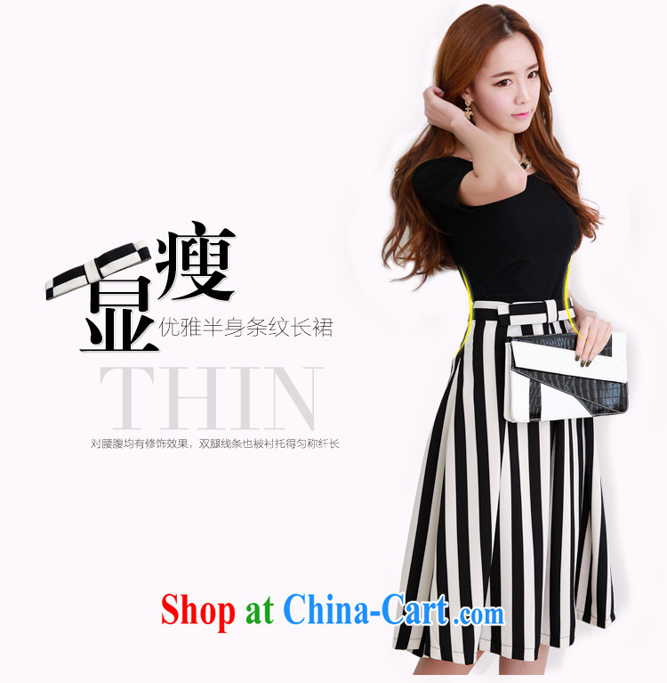 Land is the Yi 2015 spring and summer, the Korean version of the greater code dress classic black-and-white vertical stripes graphics thin elegant body long skirt striped aprons 98,356 black streaks XXXXL pictures, price, brand platters! Elections are good character, the national distribution, so why buy now enjoy more preferential! Health