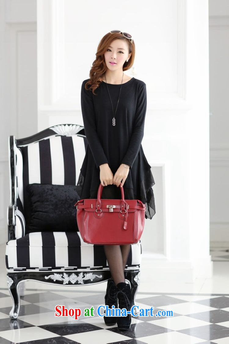 Pixel-set 2015 spring and summer, Korean fashion style 200 Jack thick MM liberal Edition black snow woven edge large dresses black XL pictures, price, brand platters! Elections are good character, the national distribution, so why buy now enjoy more preferential! Health