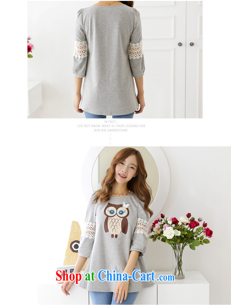 Yao her 2015 spring new cute cartoon stamp T shirts loose larger sweet Openwork pregnant women with T-shirt lace stitching thick MM solid shirt pink XL pictures, price, brand platters! Elections are good character, the national distribution, so why buy now enjoy more preferential! Health