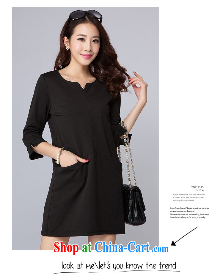 ZORMO spring 2015 new Korean women mm thick and fat XL dresses spring 7 V cuff for leisure short skirt black 4XL 160 - 185 Jack pictures, price, brand platters! Elections are good character, the national distribution, so why buy now enjoy more preferential! Health