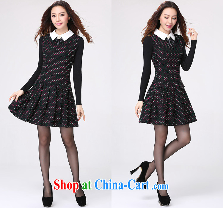 The package mail Korea and ventricular hypertrophy, stylish dresses retro Pearl lapel beauty floral skirt OL Lady style, black flower cultivation style press tile data, pictures, price, brand platters! Elections are good character, the national distribution, so why buy now enjoy more preferential! Health