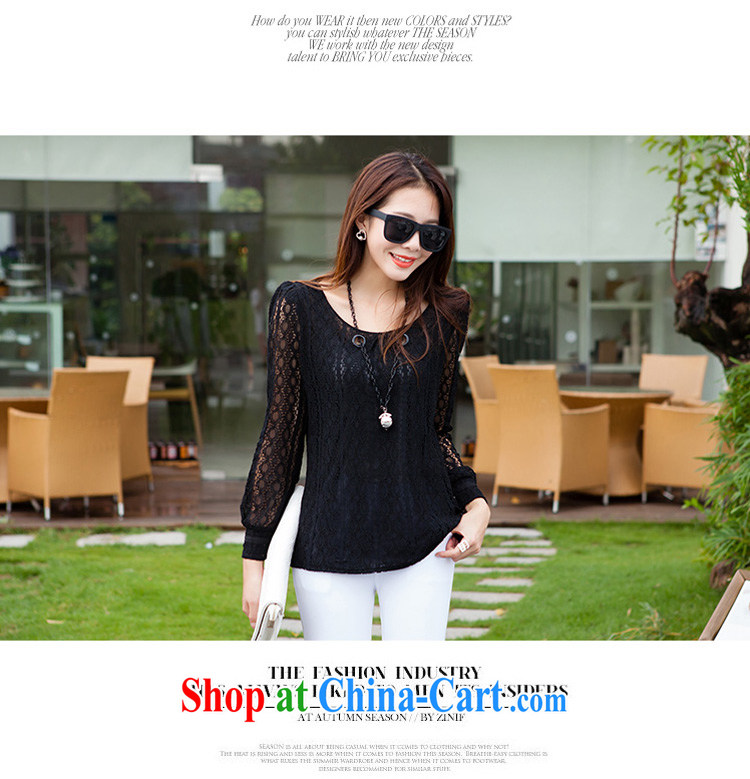The ink marks spring 2015 the new, larger female Korean mm thick and indeed increase code 100 ground round-collar lace Openwork long-sleeved T-shirt black 4XL (145 - 155 ) jack pictures, price, brand platters! Elections are good character, the national distribution, so why buy now enjoy more preferential! Health