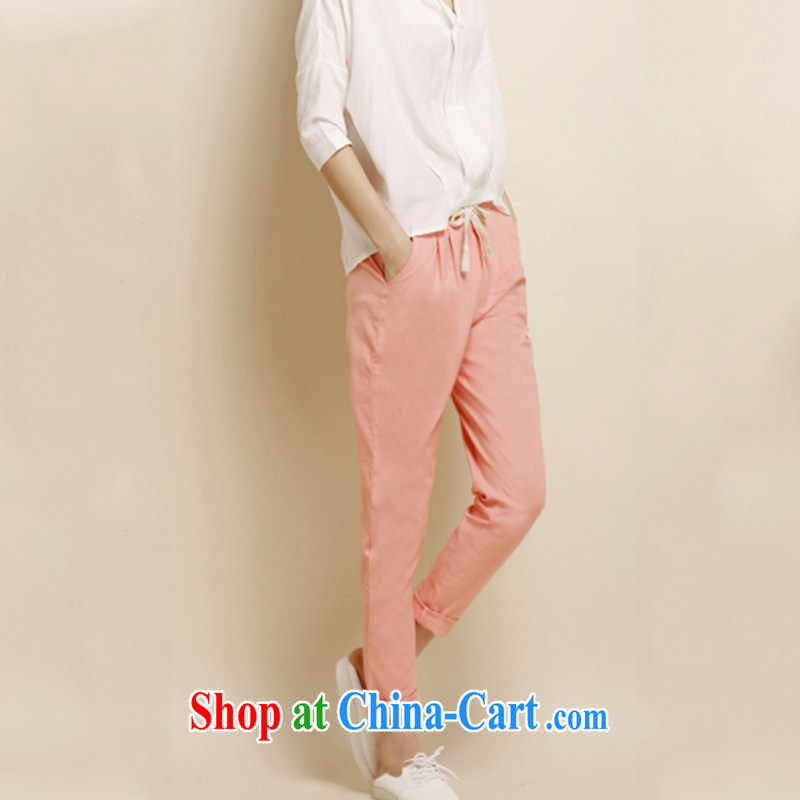 MissDonut 2015 spring new, larger female Korean fashion leisure trousers cotton Commission Ms. pants, trousers denim blue the code 3 XL, MissDonut, shopping on the Internet