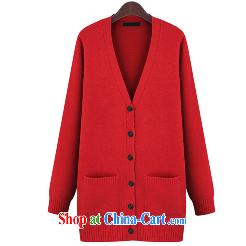 The delivery package as soon as possible by the European site spring OLV collar knit shirts jacket thick mm XL long-sleeved, long jacket, cardigan red thick sister light gray 5 XL approximately 190 - 210 jack, land is still the garment, and shopping on the Internet