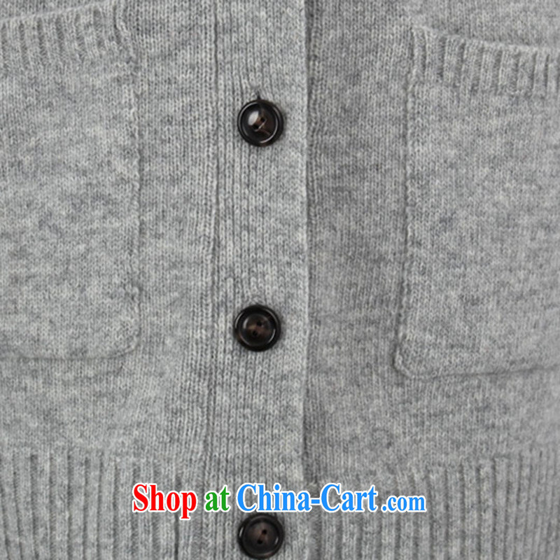 The delivery package as soon as possible by the European site spring OLV collar knit shirts jacket thick mm XL long-sleeved, long jacket, cardigan red thick sister light gray 5 XL approximately 190 - 210 jack, land is still the garment, and shopping on the Internet