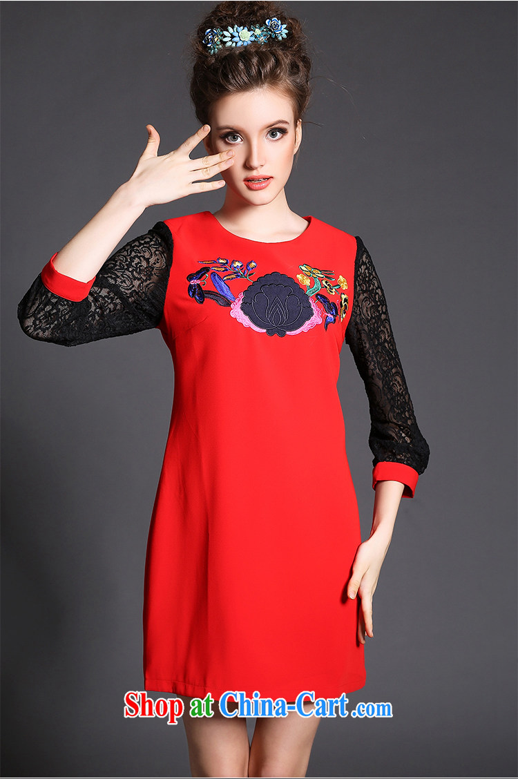 The Connie was a high-end European and American original and indeed increase, female 200 Jack spring 2015, elegant embroidery lace stitching graphics thin dresses G 1555 black XXXXXL pictures, price, brand platters! Elections are good character, the national distribution, so why buy now enjoy more preferential! Health