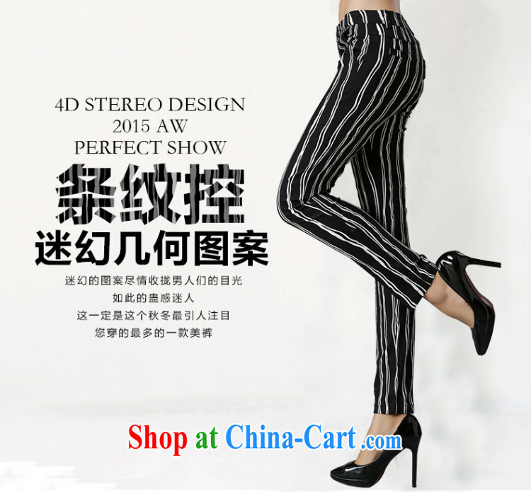 Ms Audrey EU focus larger female and fat pants female spring new streaks graphics skinny legs pencil Beauty Salon trousers JW 3313 black XXXXXL pictures, price, brand platters! Elections are good character, the national distribution, so why buy now enjoy more preferential! Health