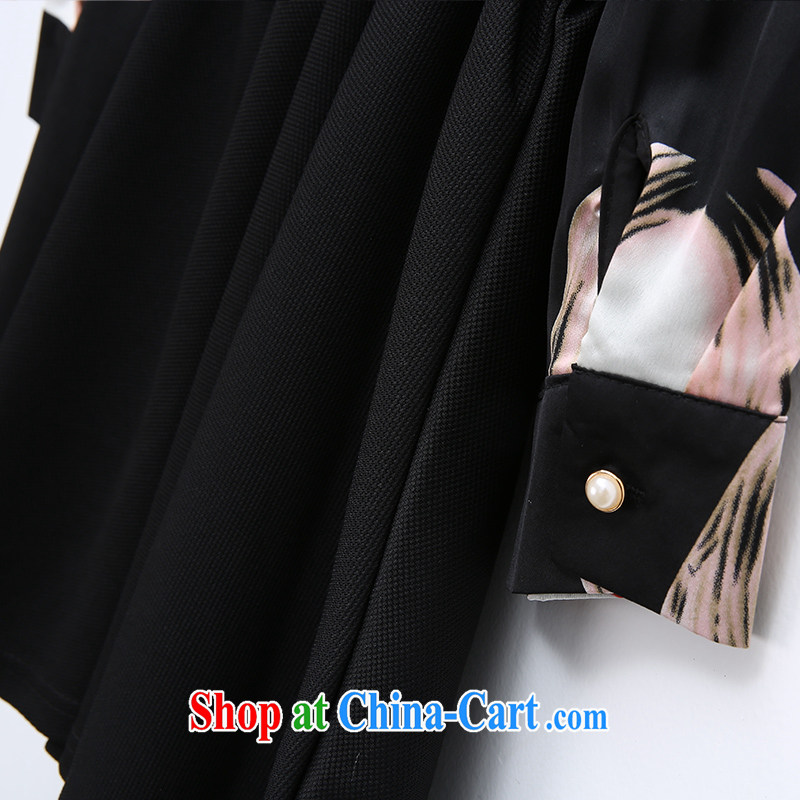 Yi express 2015 the code female spring mm thick rainy day the doll for long-sleeved dresses video thin E 2202 black 4XL clothing, express (ekdi), shopping on the Internet