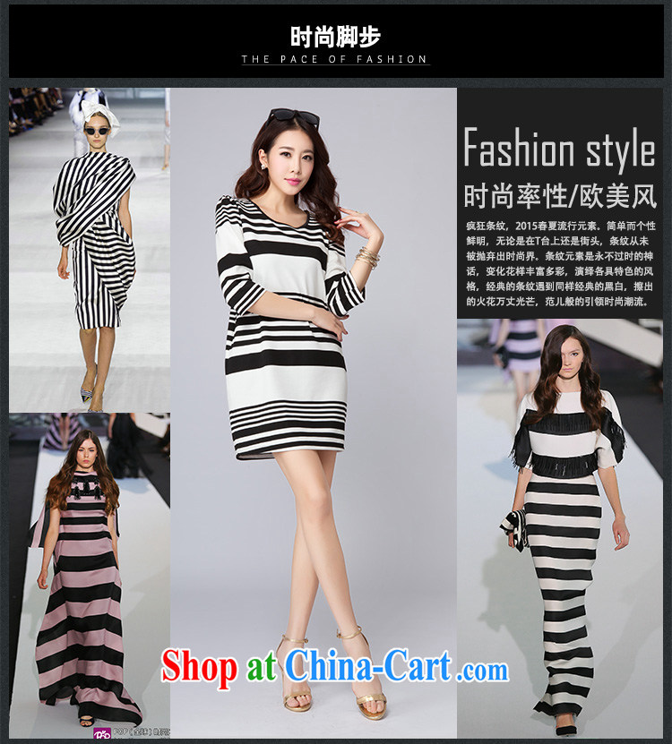 Magic of the 2015 spring Women's clothes, as well as in Europe and North America beauty cuff video thin stylish stripes and the hypertrophy, female-skirt 8 D 2001 black-and-white-ribbed XXXXL pictures, price, brand platters! Elections are good character, the national distribution, so why buy now enjoy more preferential! Health