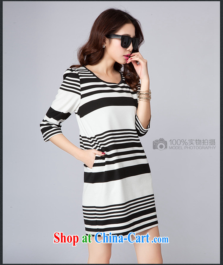 Magic of the 2015 spring Women's clothes, as well as in Europe and North America beauty cuff video thin stylish stripes and the hypertrophy, female-skirt 8 D 2001 black-and-white-ribbed XXXXL pictures, price, brand platters! Elections are good character, the national distribution, so why buy now enjoy more preferential! Health