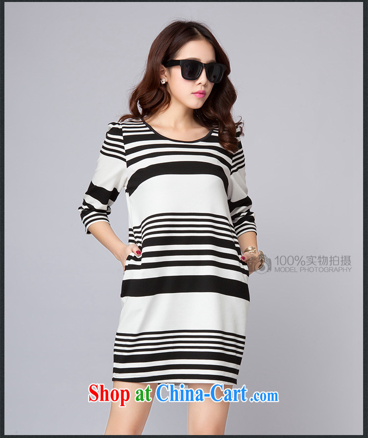 Magic of the 2015 spring Women's clothes, as well as in Europe and North America beauty cuff video thin stylish stripes and the hypertrophy, female-skirt 8 D 2001 black-and-white-ribbed XXXXL pictures, price, brand platters! Elections are good character, the national distribution, so why buy now enjoy more preferential! Health