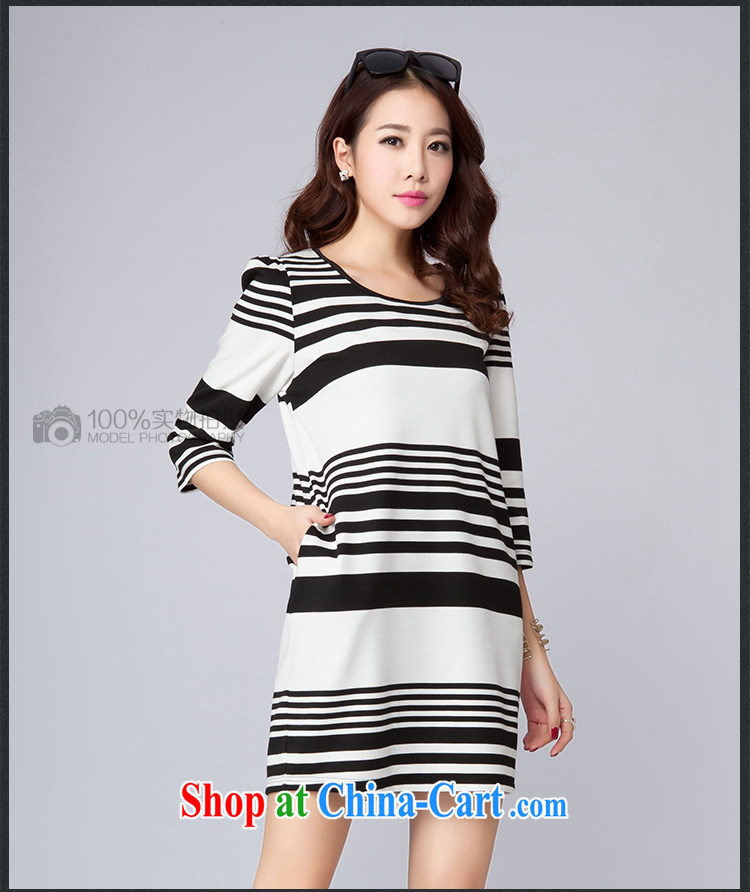 Magic of the 2015 spring Women's clothes, as well as in Europe and North America beauty cuff video thin stylish stripes and the hypertrophy, female-skirt 8 D 2001 black-and-white-ribbed XXXXL pictures, price, brand platters! Elections are good character, the national distribution, so why buy now enjoy more preferential! Health