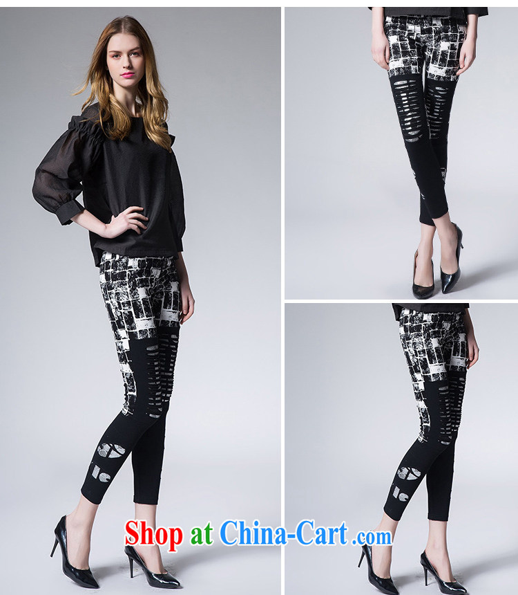 Yi express 2015 spring mm thick waist in biological Empty burning a larger pants castor pants graphics thin solid long pants E 2214 black 3 XL pictures, price, brand platters! Elections are good character, the national distribution, so why buy now enjoy more preferential! Health