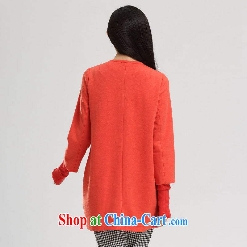 Water was increased, the load spring 2015 new, long, knitted sweater jacket, cardigan S CJ 15 4492 light new orange XXL, water itself (SHUIMIAO), shopping on the Internet