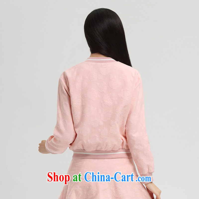 Water itself is indeed the greater female 2015 spring new Korean baseball uniform female light jacket short S CJ 15 4511 honey peaches toner XXL, the water itself (SHUIMIAO), online shopping