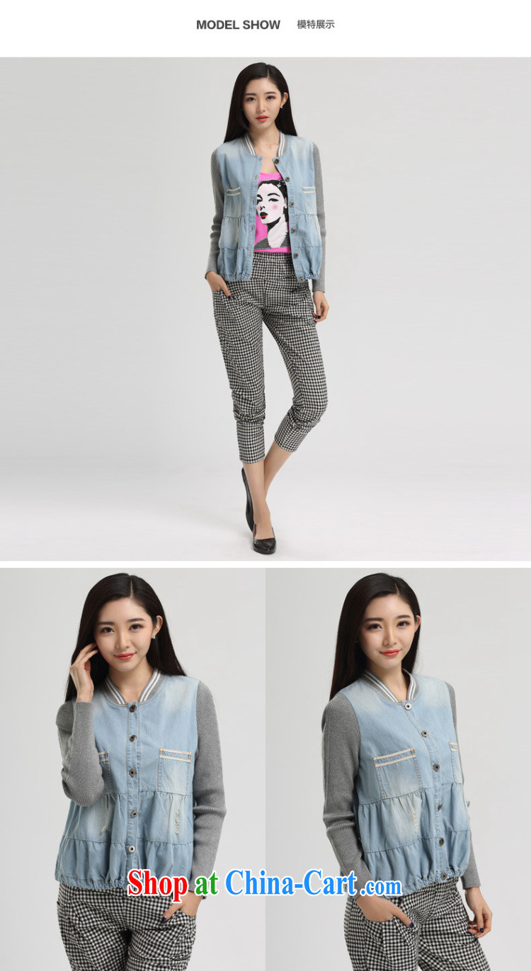 Water with the Code women 2015 new spring Korean version on 100 mm ground denim jacket girls short S CJ 15 4566 cowboy, XXL pictures, price, brand platters! Elections are good character, the national distribution, so why buy now enjoy more preferential! Health