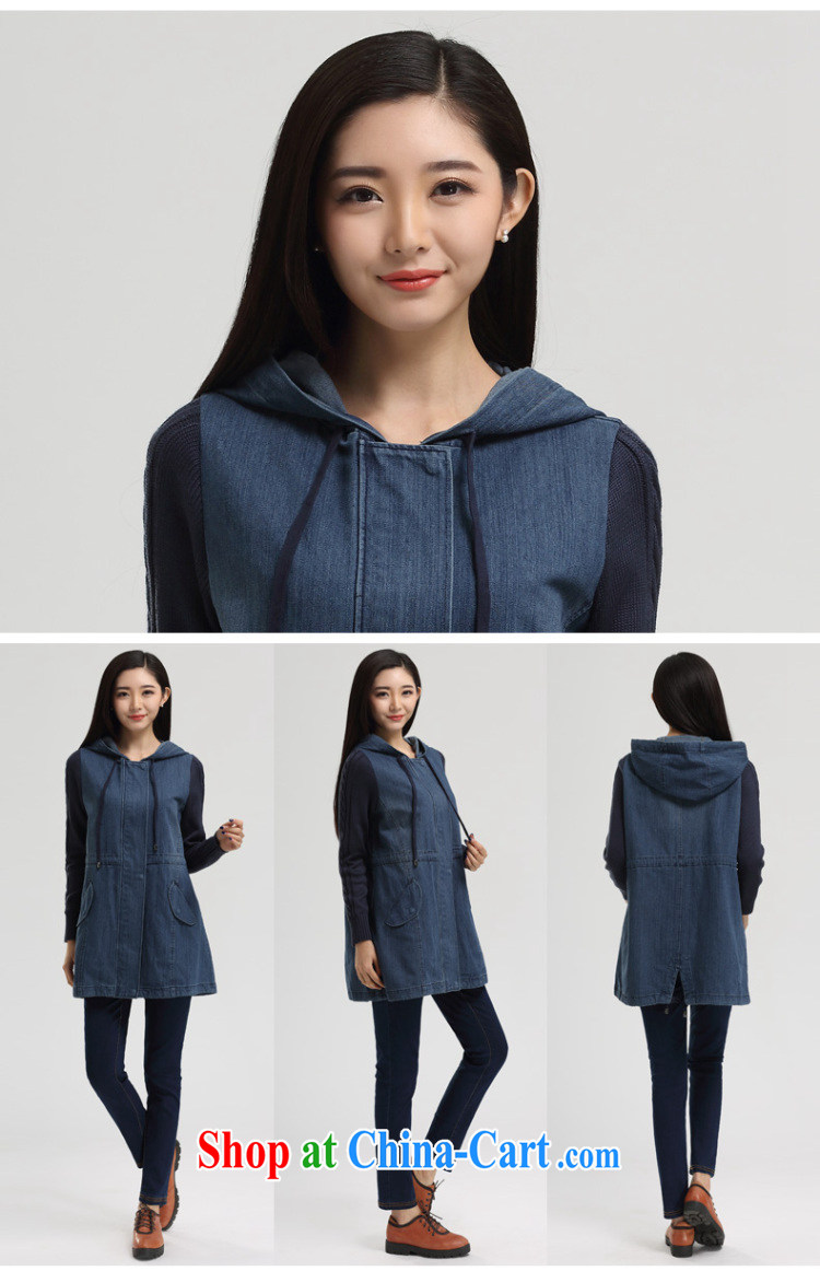 Water by 2015 new Korean female, long jeans cap windbreaker thick mm larger jacket S CJ 15 4686, possession XXL pictures, price, brand platters! Elections are good character, the national distribution, so why buy now enjoy more preferential! Health
