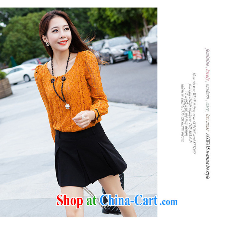 Morning would be 2015 spring new Korean version XL women mm thick beauty graphics thin atmosphere long-sleeved Openwork lace T shirt sexy 100 ground black 4 XL (150 - 165 ) jack pictures, price, brand platters! Elections are good character, the national distribution, so why buy now enjoy more preferential! Health