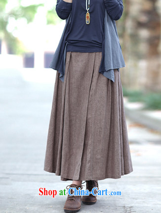 Read the 2015 summer on the new larger female loose long skirt cotton the body skirt Brown S pictures, price, brand platters! Elections are good character, the national distribution, so why buy now enjoy more preferential! Health
