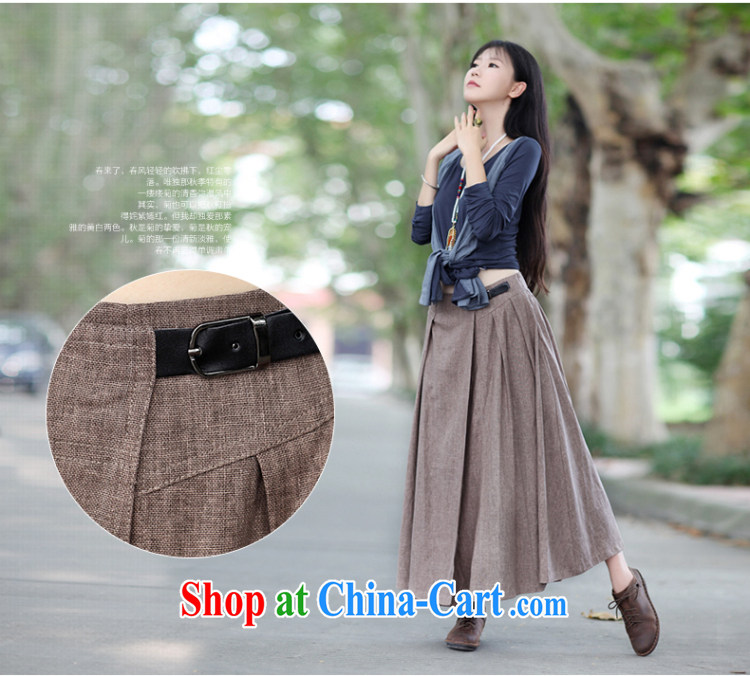Read the 2015 summer on the new larger female loose long skirt cotton the body skirt Brown S pictures, price, brand platters! Elections are good character, the national distribution, so why buy now enjoy more preferential! Health