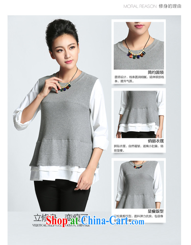 The Mak larger women 2015 spring new thick mm stylish casual loose woolen pullover 951136207 gray 3 XL pictures, price, brand platters! Elections are good character, the national distribution, so why buy now enjoy more preferential! Health