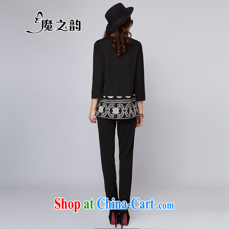 Magic of the 2015 new spring women fashion in Europe and cultivating the fat increase female package the code women V 8 8002 black XXXXL, magic of the target, and shopping on the Internet