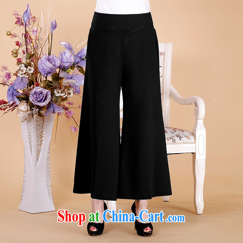 Han Rui 2015 NEW GRAPHICS thin female trouser press, older high-waist trousers black loose trousers large code pants spring and summer wide legged pants black 4 XL, Patrick Ryan (hanris), online shopping