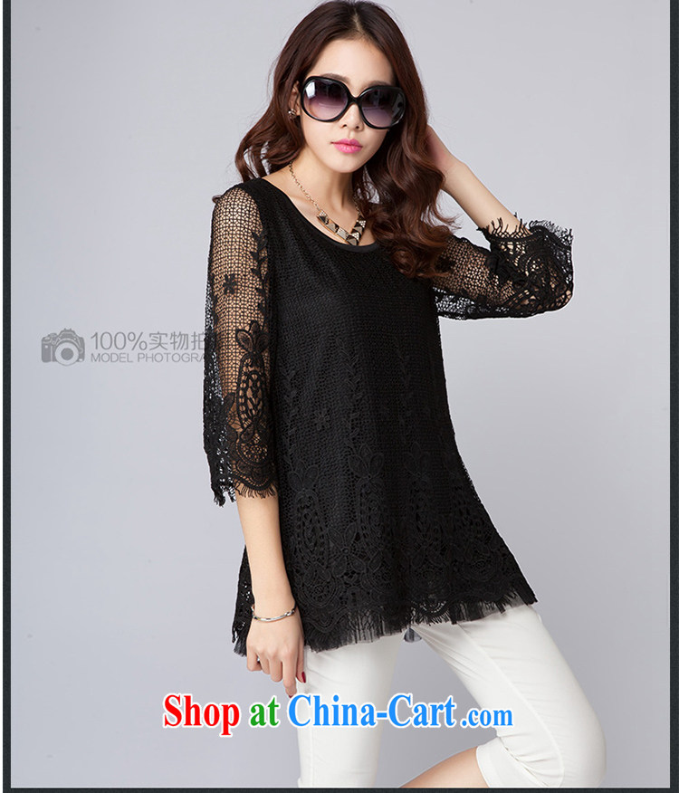 Lehman Ronnie lymalon 2015 spring new stylish lace larger blouses, Ms. sweet-lace T-shirt 5006 black XXXXL pictures, price, brand platters! Elections are good character, the national distribution, so why buy now enjoy more preferential! Health
