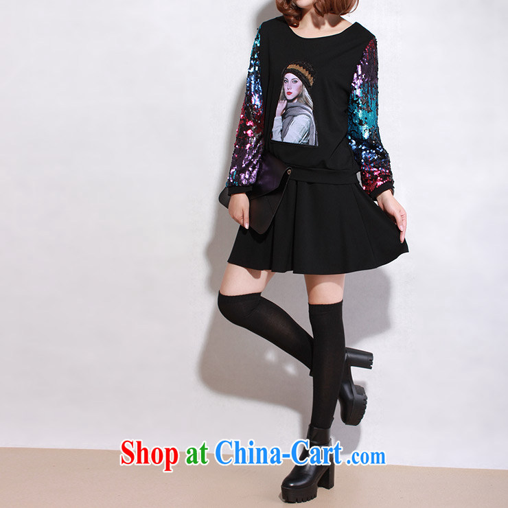 Director of the Advisory Committee 2015 spring new Korean fashion loose XL female Two-piece with solid long-sleeved T-shirt-black skirt loose all code brassieres tile 106 pictures, price, brand platters! Elections are good character, the national distribution, so why buy now enjoy more preferential! Health