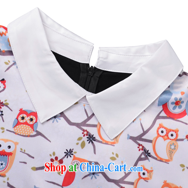 The Sun takes the fat XL female solid T-shirt 2015 spring new 200 Jack fat, female fashion doll for long-sleeved shirt T 6195 white 5 XL (chest of 116 cm), TAI YANG HUA, shopping on the Internet