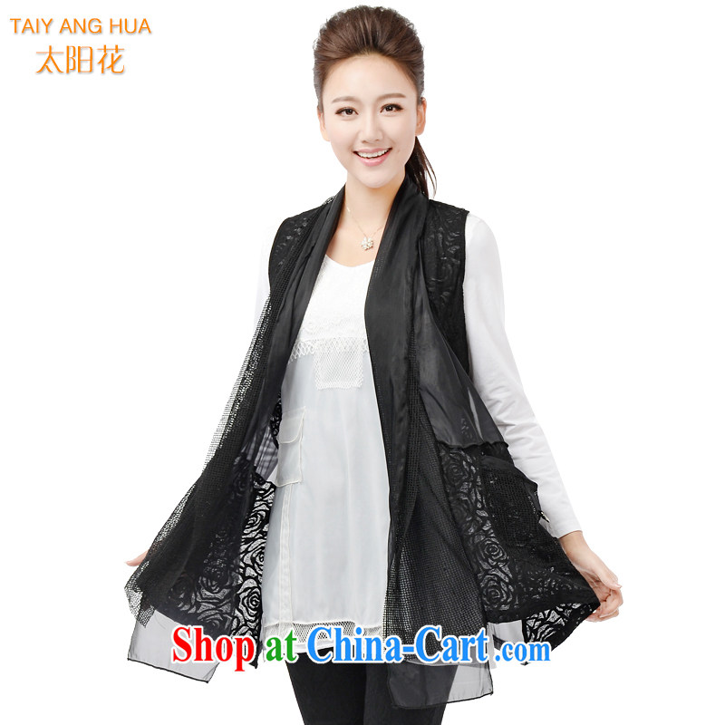 The Sun takes the Code women with a 2015 new thick mm spring Korean lady and indeed intensify the long-sleeved shirt, long, a 6182 black 5 XL _chest of 122 cm_