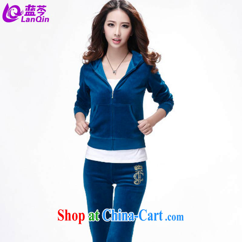 The Superintendent 2015 spring new velvet jacket Kit Leisure package the code female Korean girls were red XL, blue Superintendent (lanqin), shopping on the Internet