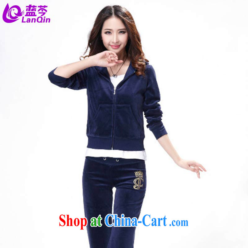 The Superintendent 2015 spring new velvet jacket Kit Leisure package the code female Korean girls were red XL, blue Superintendent (lanqin), shopping on the Internet