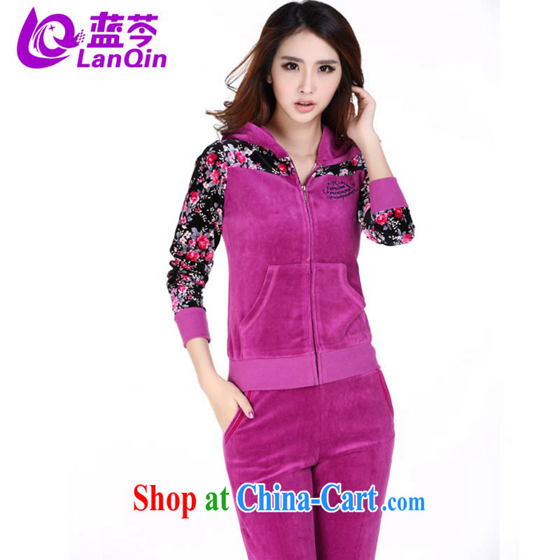 The Superintendent new jacket Kit leisure video thin velvet stamp beauty cap female mauve XL, the Superintendent (lanqin), and, on-line shopping