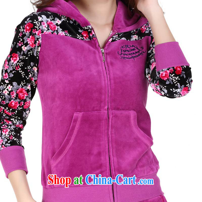 The Superintendent new jacket Kit leisure video thin velvet stamp beauty cap female mauve XL, the Superintendent (lanqin), and, on-line shopping