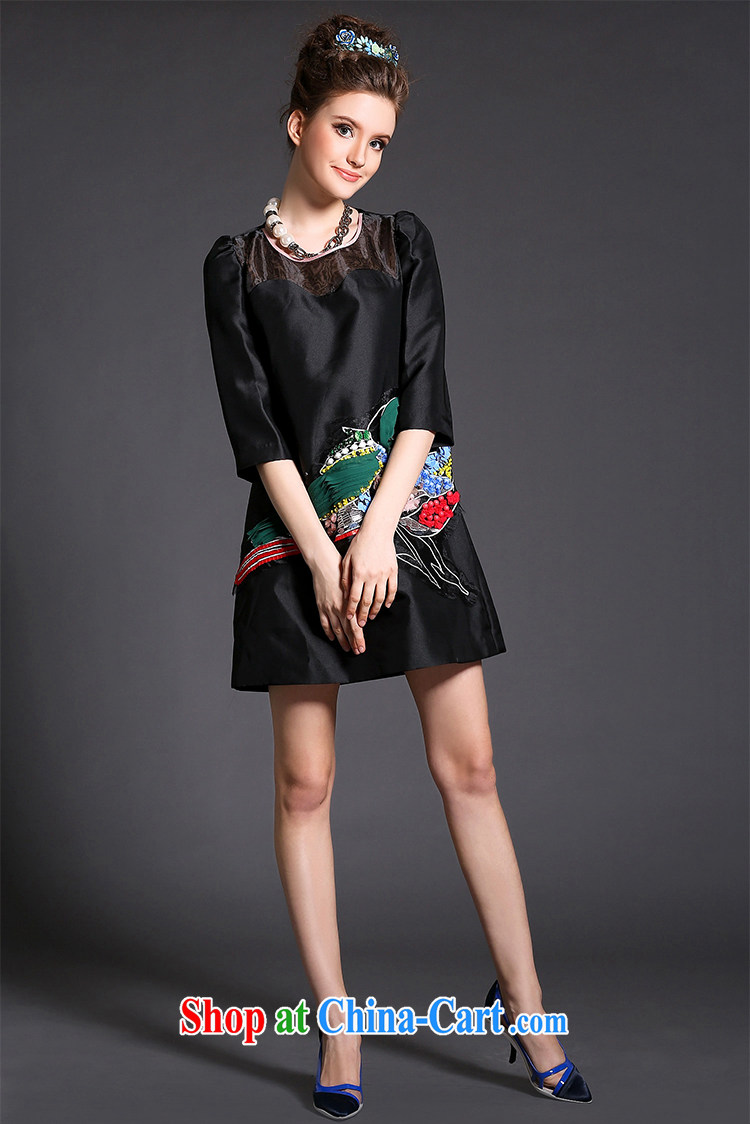 The Connie was a high-end European and American original style embroidered dresses 2015 new spring and indeed increase, female 200 Jack video thin short skirt G 1569 black XXXXL pictures, price, brand platters! Elections are good character, the national distribution, so why buy now enjoy more preferential! Health
