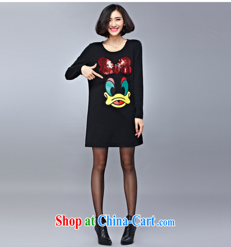 1000 his clothing and show the code dress spring new thick mm New, and indeed increase a cartoon, loose, long T-shirt C 1028 black XL pictures, price, brand platters! Elections are good character, the national distribution, so why buy now enjoy more preferential! Health