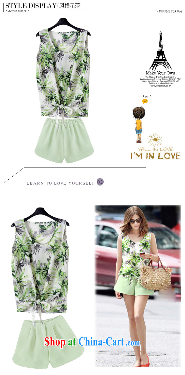 Susan Sarandon aviation mm thick summer 2014 the code female small fresh stamp snow woven vest T shirt + pure color wide leg shorts Kit 1837 Map Color 2 XL pictures, price, brand platters! Elections are good character, the national distribution, so why buy now enjoy more preferential! Health