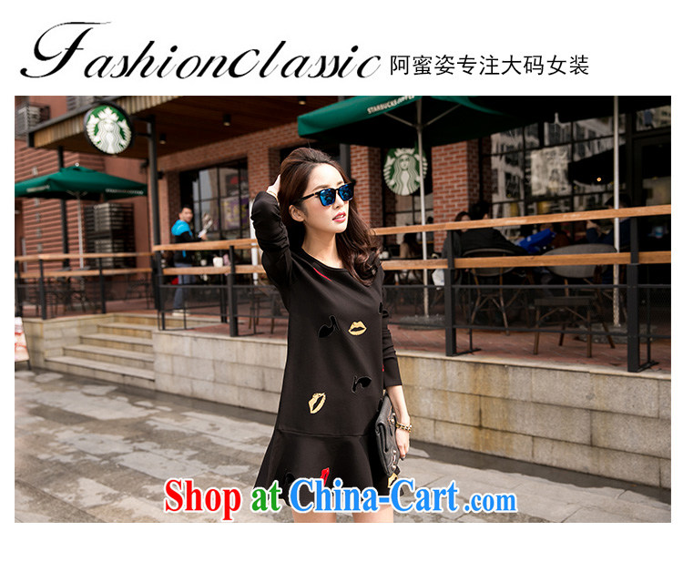 The honey beauty mm thick larger female Korean round-collar long-sleeved video thin flouncing skirt long-sleeved dresses skirts women 9235 black XXXXL recommendations 180 200 pictures, price, brand platters! Elections are good character, the national distribution, so why buy now enjoy more preferential! Health