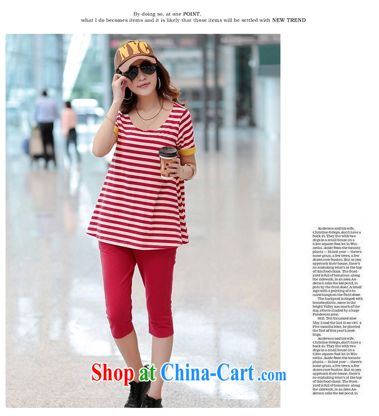The Tea Culture, Sport Kits pants girls thick M graphics thin, large, female summer loose the fat and short-sleeved T-shirt female red stripe package XXL pictures, price, brand platters! Elections are good character, the national distribution, so why buy now enjoy more preferential! Health