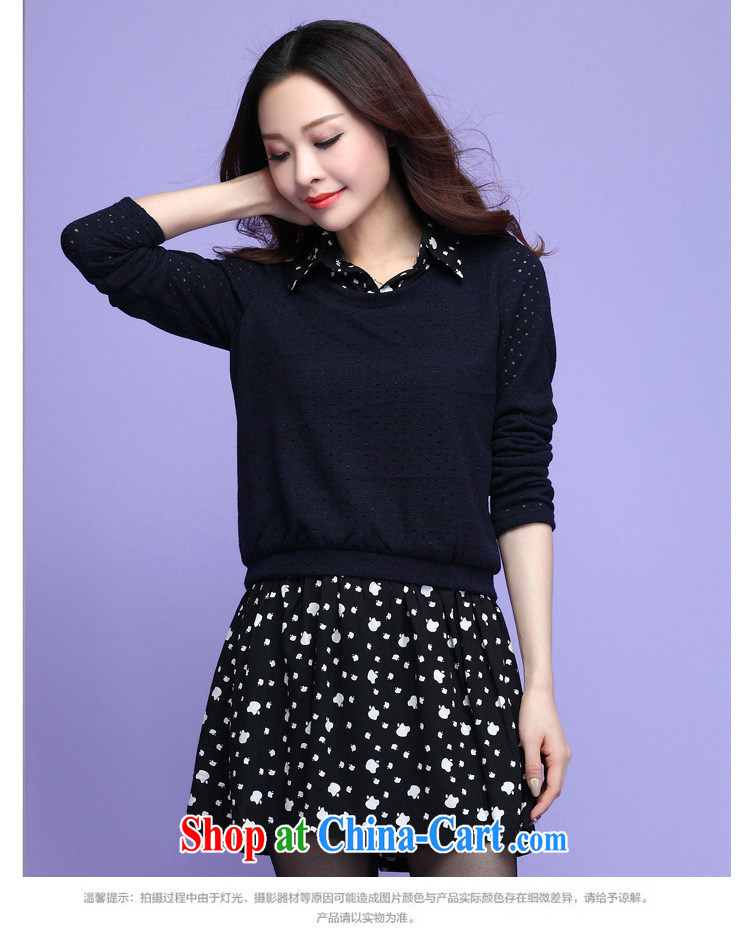 Loved 2015 spring loaded thick, and indeed increase, female Korean video thin leave of two long-sleeved dress 3676 black 4XL pictures, price, brand platters! Elections are good character, the national distribution, so why buy now enjoy more preferential! Health